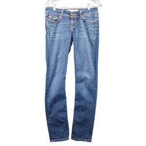 BKE Denim Addison Skinny Denim Jeans Women's 26x31.5 Blue 5-Pocket Whisker